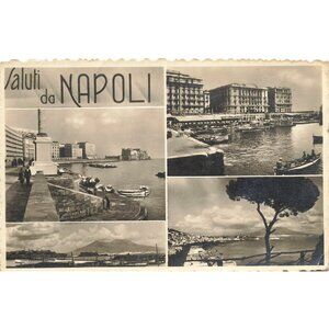 Postcard Saluti da Napoli Vintage RPPC Posted